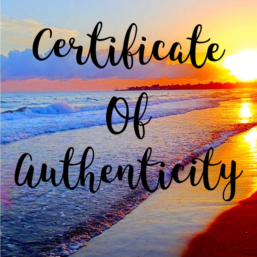 Certificate of Authenticity Listing